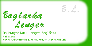 boglarka lenger business card